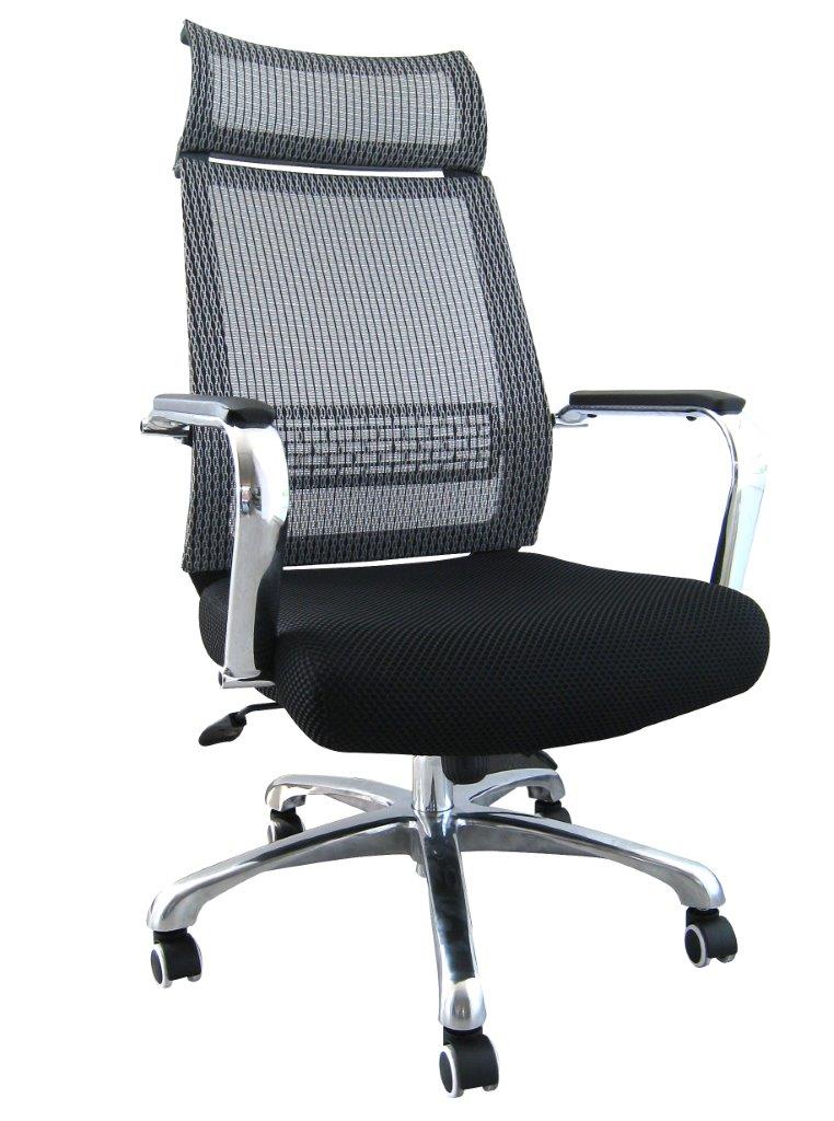Executive high back –grey & black weaved netting-image