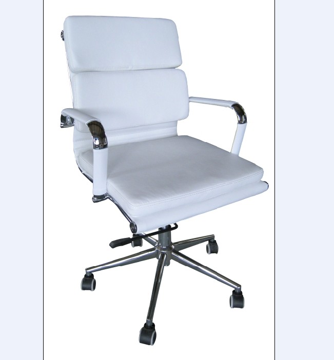 Classic Eames Reproduction High Back Tortion- White Cushion Pleather